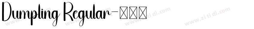 Dumpling Regular字体转换